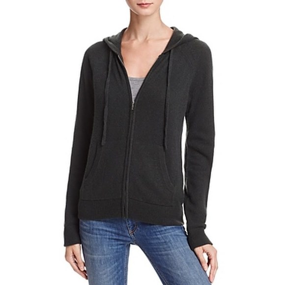 Aqua Cashmere Zip up Hoodie Size Large